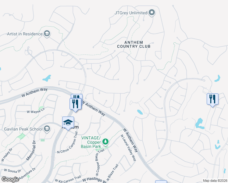 map of restaurants, bars, coffee shops, grocery stores, and more near 2202 W Muirfield Dr in New River