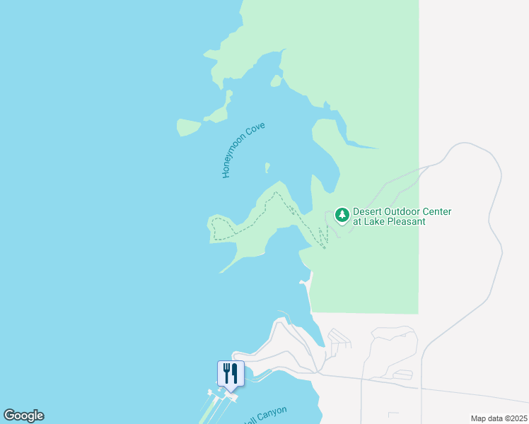 map of restaurants, bars, coffee shops, grocery stores, and more near Honeymoon Cove Trail in Peoria
