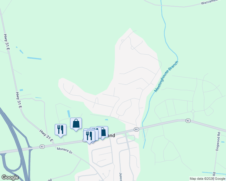 map of restaurants, bars, coffee shops, grocery stores, and more near 4516 Sugar Bush Road in Longs