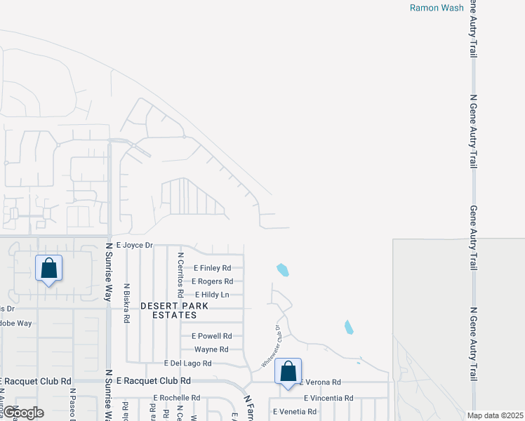 map of restaurants, bars, coffee shops, grocery stores, and more near 2574 Windmill Way in Palm Springs