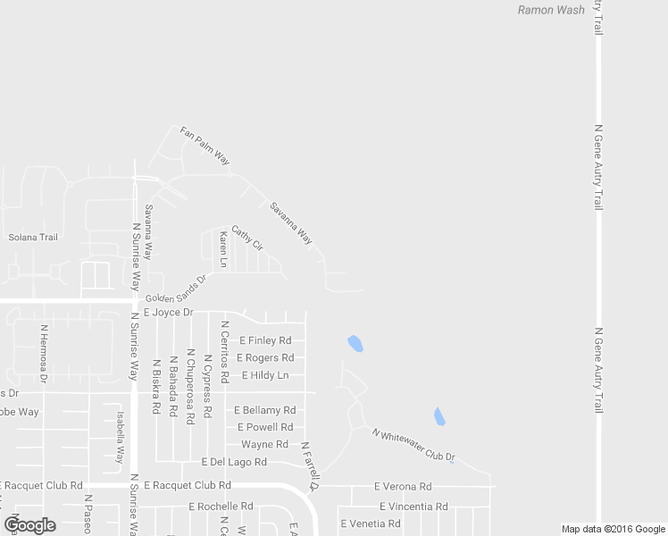 map of restaurants, bars, coffee shops, grocery stores, and more near 2590 Windmill Way in Palm Springs