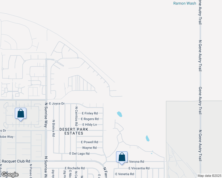map of restaurants, bars, coffee shops, grocery stores, and more near 2574 Windmill Way in Palm Springs