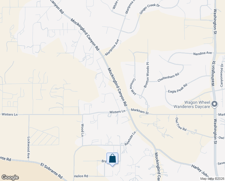 map of restaurants, bars, coffee shops, grocery stores, and more near 17850 Luna Court in Riverside