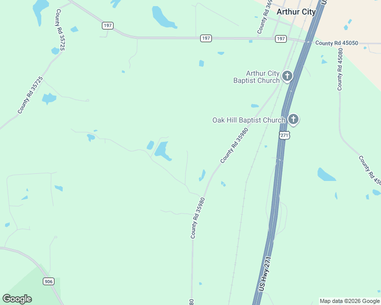 map of restaurants, bars, coffee shops, grocery stores, and more near 162 Private Road in Arthur City