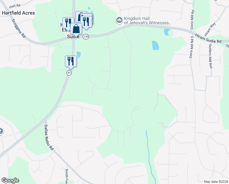 map of restaurants, bars, coffee shops, grocery stores, and more near 1 Water Oak Way in Dallas