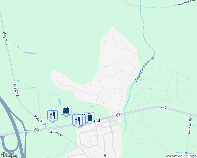 map of restaurants, bars, coffee shops, grocery stores, and more near 4516 Sugar Bush Road in Longs