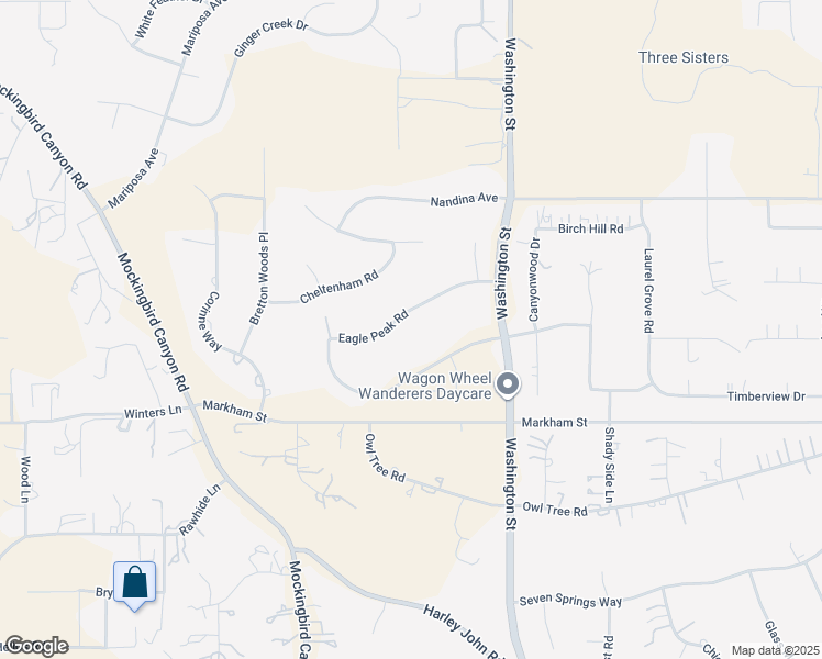 map of restaurants, bars, coffee shops, grocery stores, and more near 16767 Eagle Peak Road in Riverside