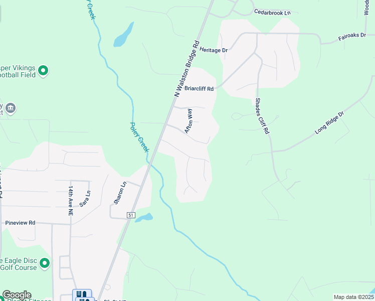 map of restaurants, bars, coffee shops, grocery stores, and more near 2020-2198 Charter Road in Jasper