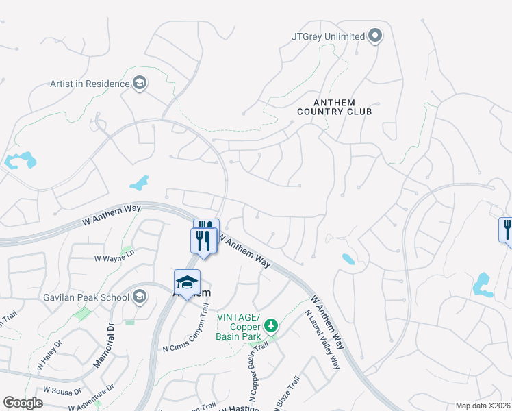 map of restaurants, bars, coffee shops, grocery stores, and more near 2312 West Muirfield Drive in New River