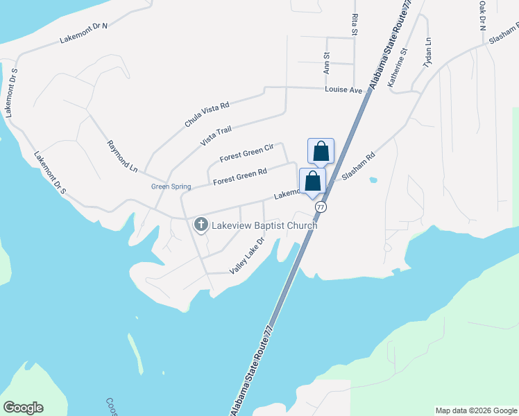 map of restaurants, bars, coffee shops, grocery stores, and more near 6478 Valley Lake Drive in Southside