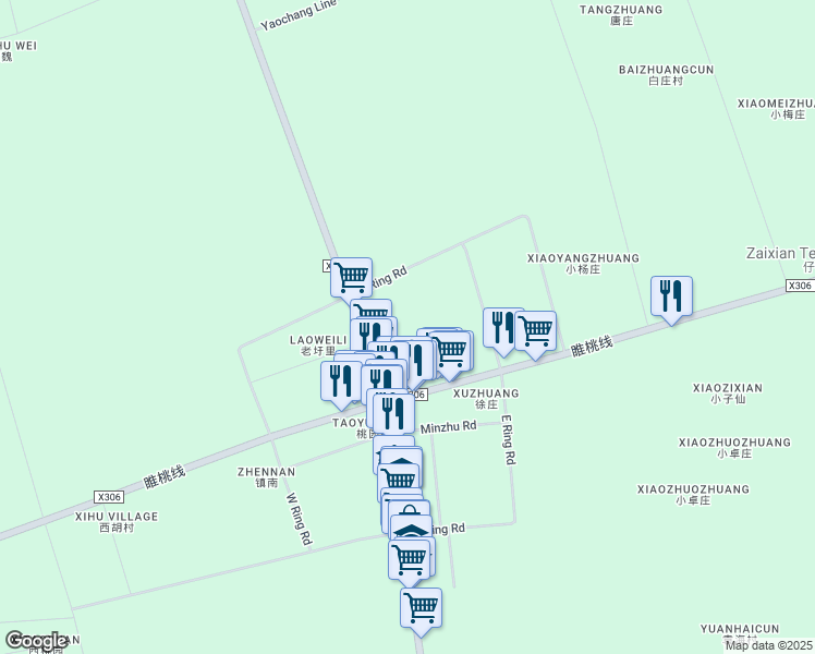 map of restaurants, bars, coffee shops, grocery stores, and more near in Xuzhou