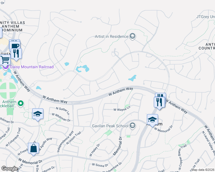 map of restaurants, bars, coffee shops, grocery stores, and more near 2822 West Plum Hollow Drive in New River