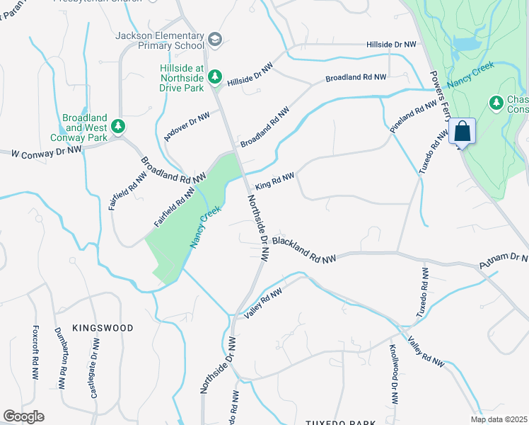 map of restaurants, bars, coffee shops, grocery stores, and more near 3885 Northside Drive Northwest in Atlanta