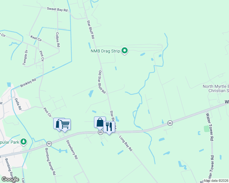 map of restaurants, bars, coffee shops, grocery stores, and more near 2087-2091 State Road S-26-638 in Longs
