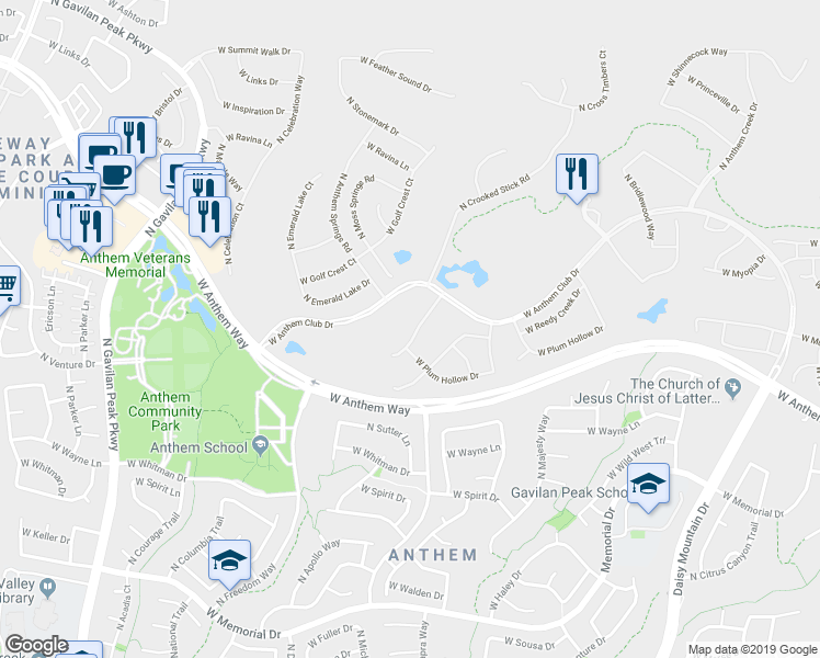 map of restaurants, bars, coffee shops, grocery stores, and more near 41438 North Cedar Chase Court in New River