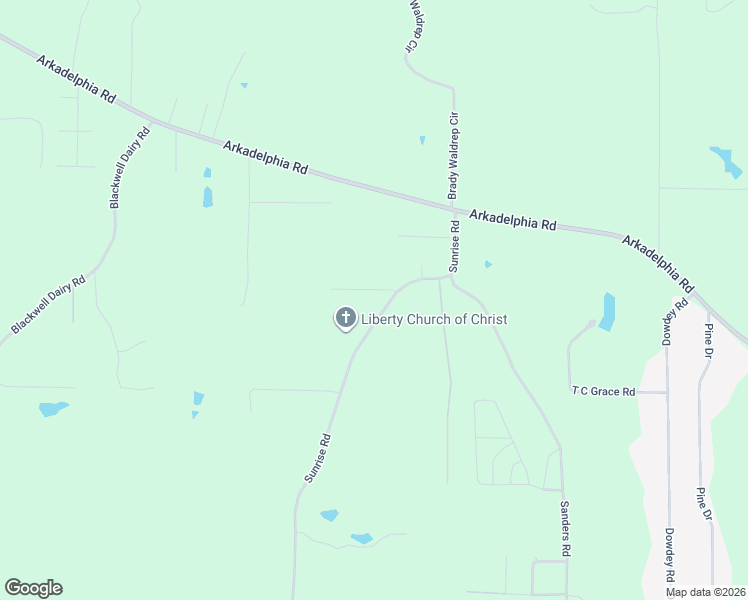 map of restaurants, bars, coffee shops, grocery stores, and more near 44 Red Bird Lane in Jasper