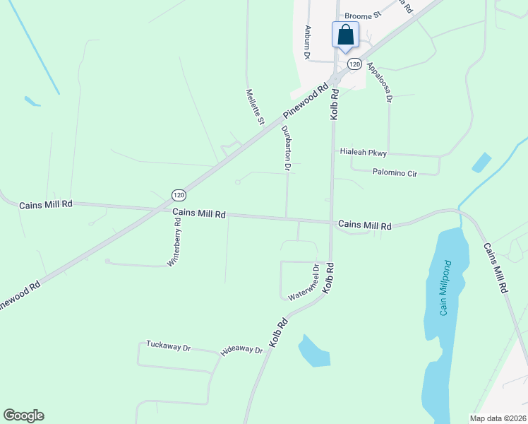 map of restaurants, bars, coffee shops, grocery stores, and more near 2827 Cains Mill Road in Sumter