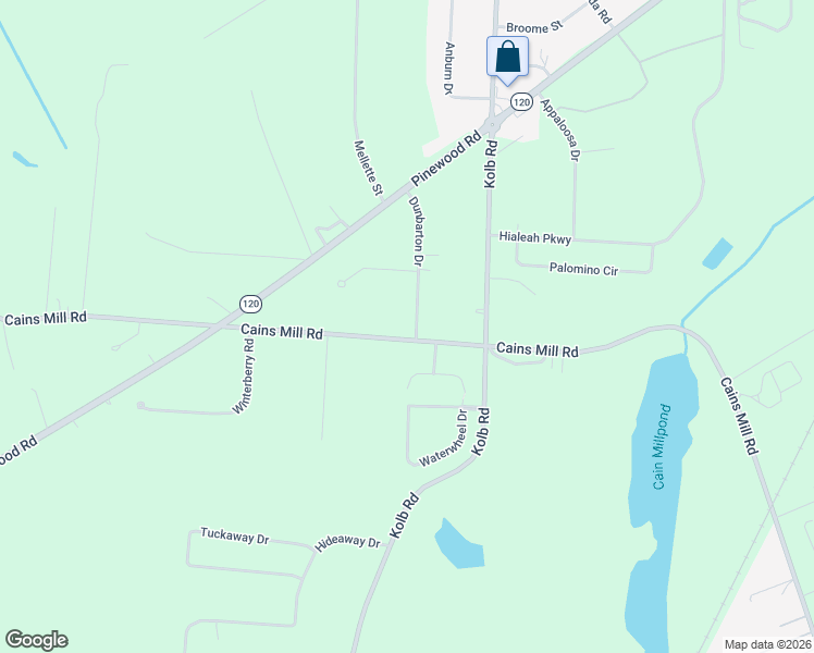 map of restaurants, bars, coffee shops, grocery stores, and more near 2827 Cains Mill Road in Sumter