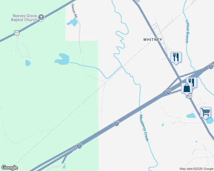 map of restaurants, bars, coffee shops, grocery stores, and more near 858 Sweatt Road in Steele