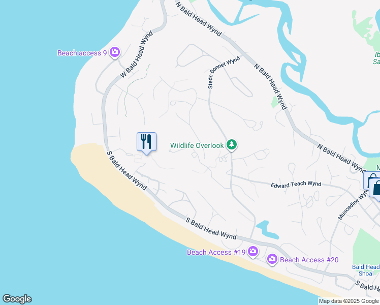 map of restaurants, bars, coffee shops, grocery stores, and more near 30 Earl of Craven Court in Southport