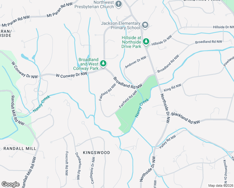map of restaurants, bars, coffee shops, grocery stores, and more near 857 Fairfield Road Northwest in Atlanta