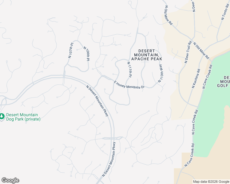map of restaurants, bars, coffee shops, grocery stores, and more near 11115 East Honey Mesquite Drive in Scottsdale