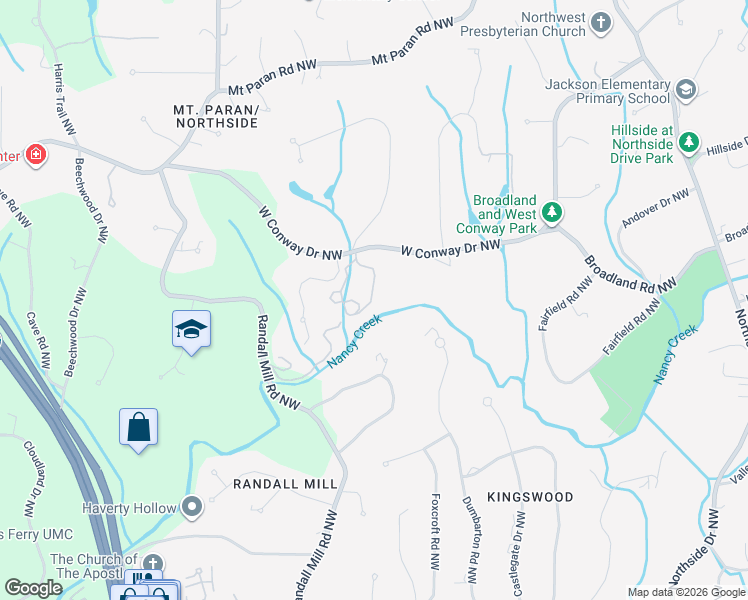 map of restaurants, bars, coffee shops, grocery stores, and more near in Sandy Springs