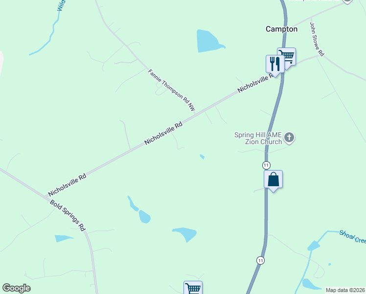 map of restaurants, bars, coffee shops, grocery stores, and more near 929 Nicholsville Road in Monroe