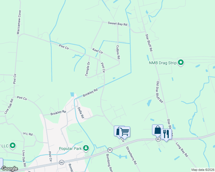 map of restaurants, bars, coffee shops, grocery stores, and more near 2005 Pint Circle in Longs