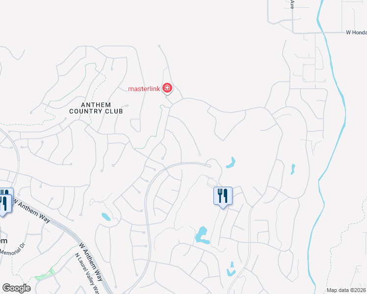 map of restaurants, bars, coffee shops, grocery stores, and more near 41625 North River Bend Road in New River