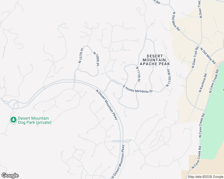 map of restaurants, bars, coffee shops, grocery stores, and more near 11025 East Honey Mesquite Drive in Scottsdale