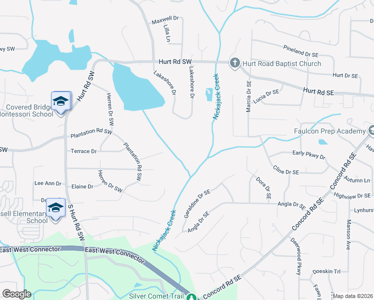 map of restaurants, bars, coffee shops, grocery stores, and more near 3603 Lakeshore Drive in Smyrna