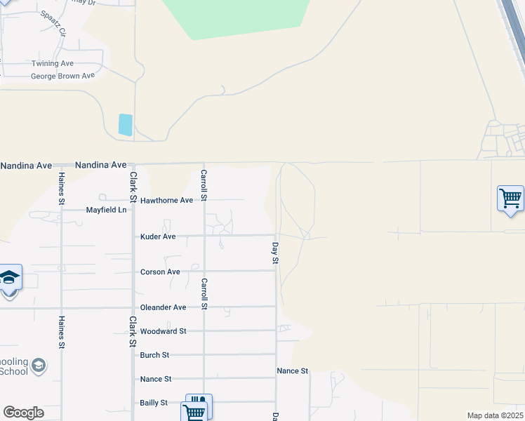 map of restaurants, bars, coffee shops, grocery stores, and more near 21975 Hawthorne Avenue in Perris