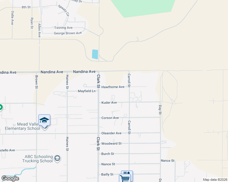 map of restaurants, bars, coffee shops, grocery stores, and more near 21677 Hawthorne Avenue in Perris