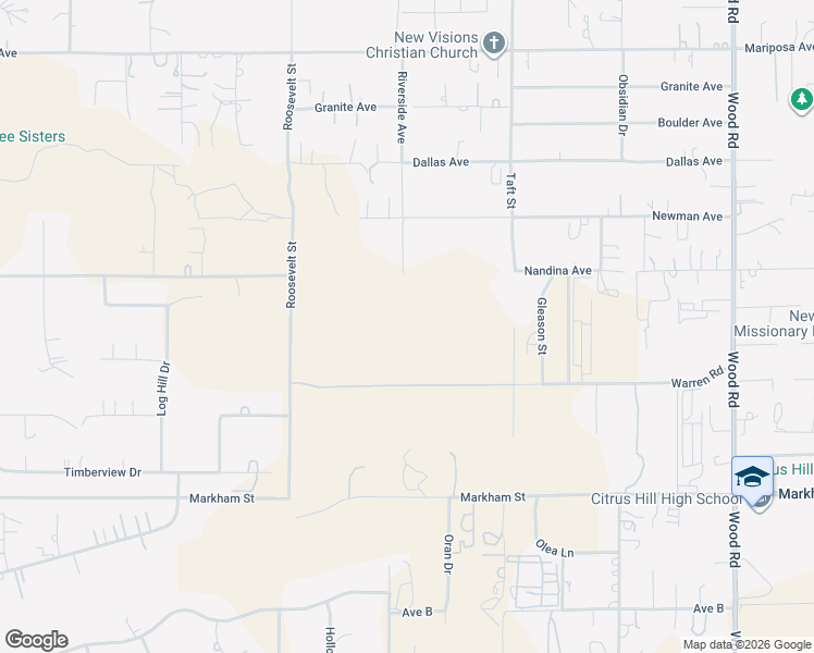 map of restaurants, bars, coffee shops, grocery stores, and more near 19618 Jill Court in Riverside