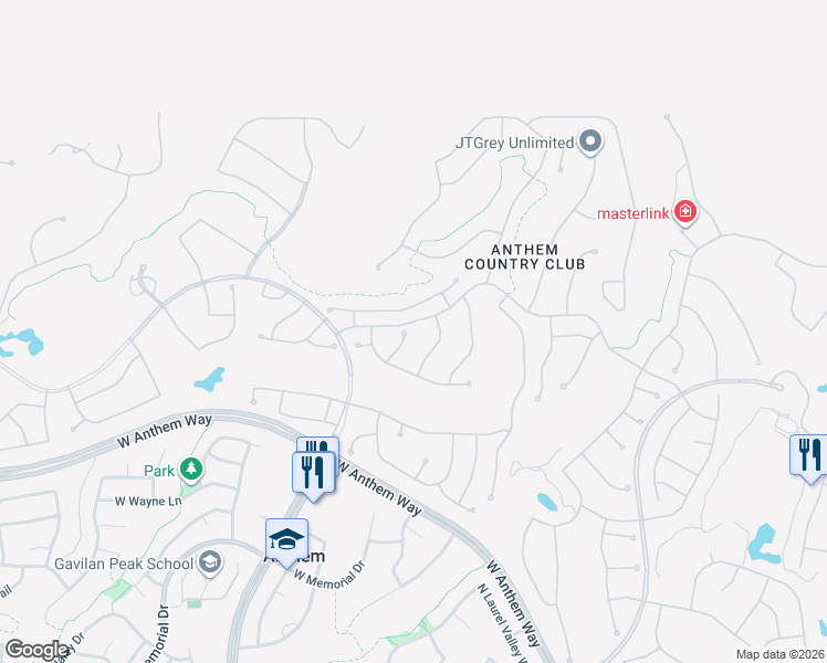 map of restaurants, bars, coffee shops, grocery stores, and more near 41735 North Maidstone Court in New River