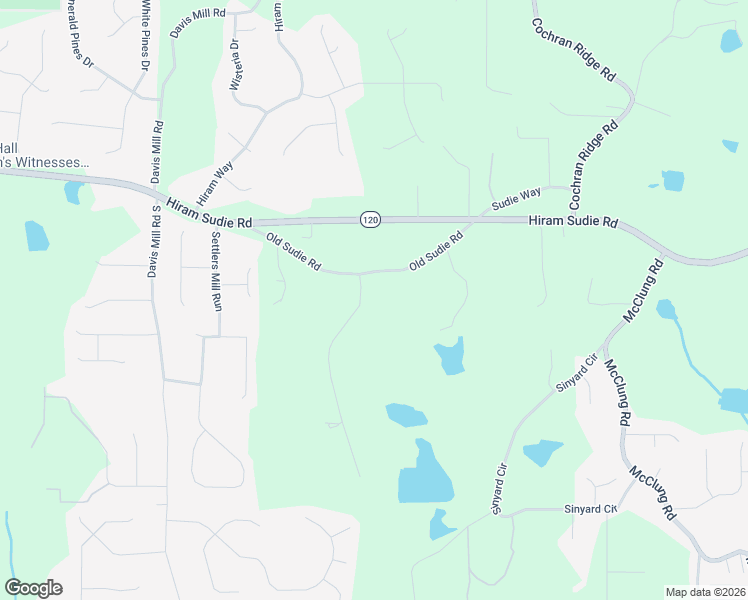 map of restaurants, bars, coffee shops, grocery stores, and more near 51 Old Teal Road in Hiram