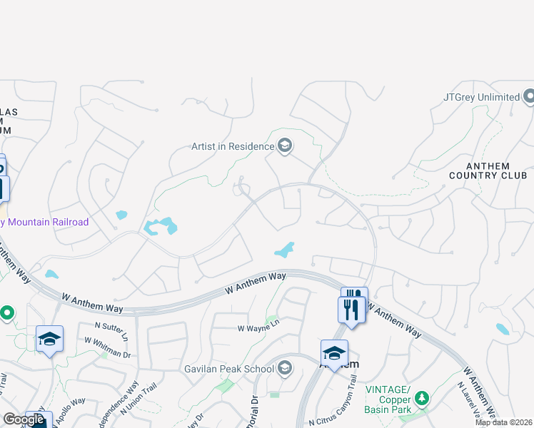 map of restaurants, bars, coffee shops, grocery stores, and more near 41739 North Cross Timbers Trail in New River