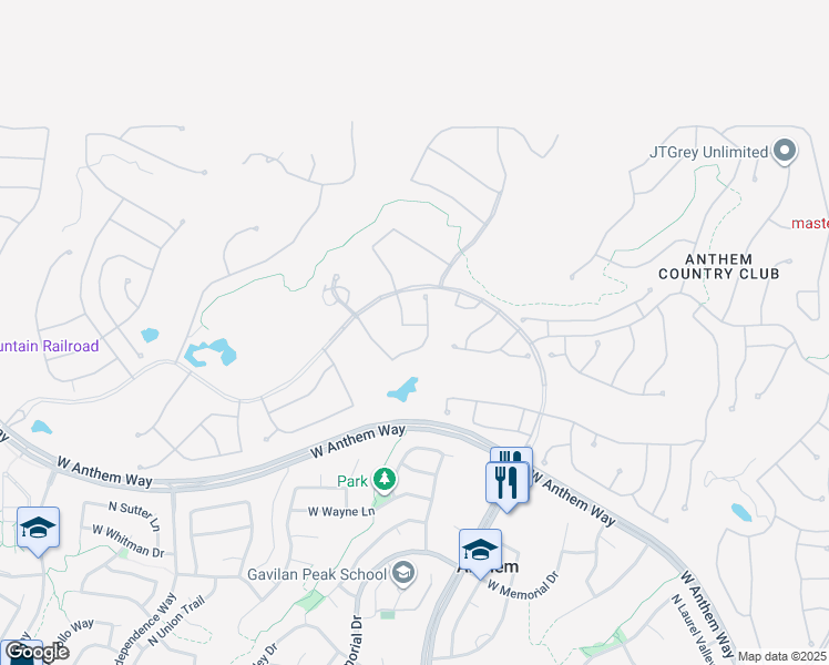 map of restaurants, bars, coffee shops, grocery stores, and more near 2615 West Hazelhurst Drive in New River