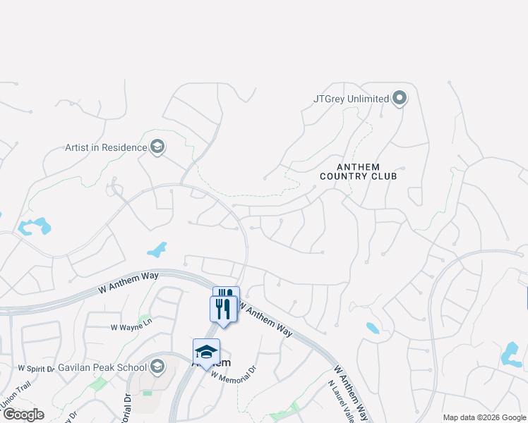 map of restaurants, bars, coffee shops, grocery stores, and more near 2331 West Hazelhurst Drive in New River