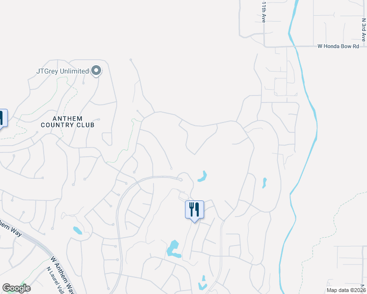 map of restaurants, bars, coffee shops, grocery stores, and more near 41710 North La Cantera Drive in New River