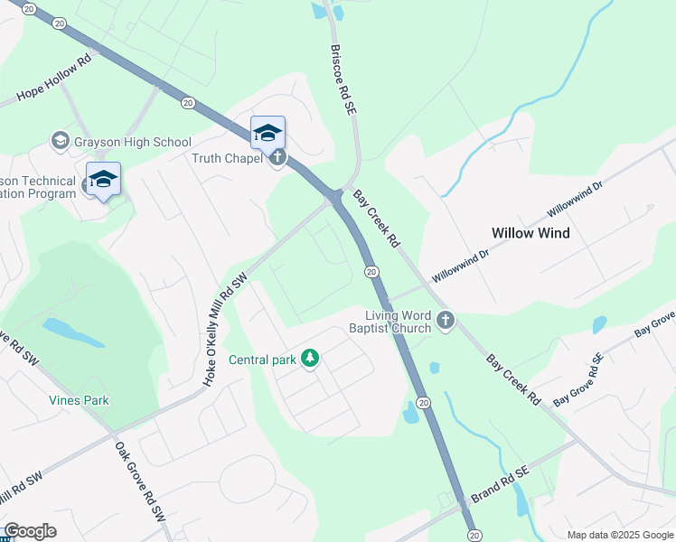 map of restaurants, bars, coffee shops, grocery stores, and more near 141 Bennett Farm Drive in Loganville