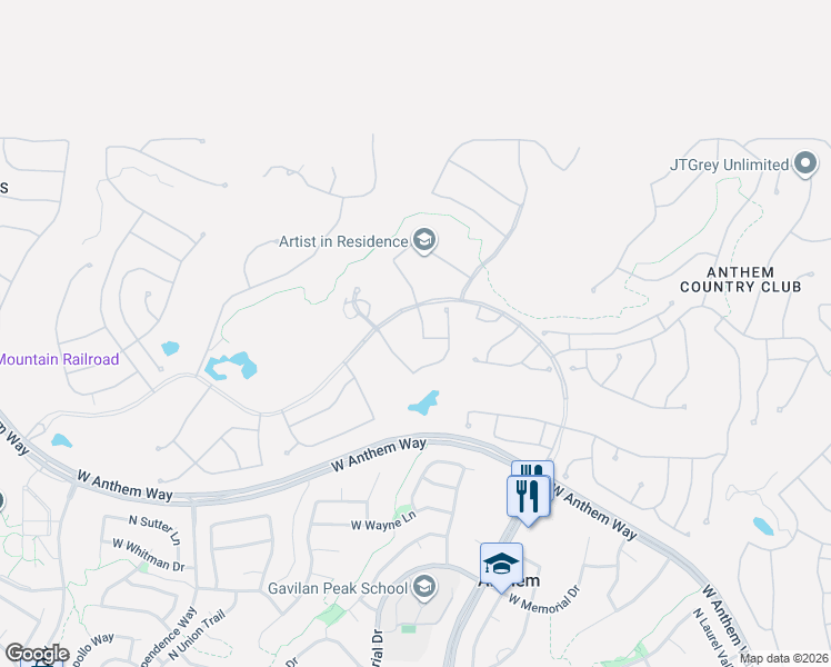 map of restaurants, bars, coffee shops, grocery stores, and more near 41739 North Cross Timbers Trail in New River
