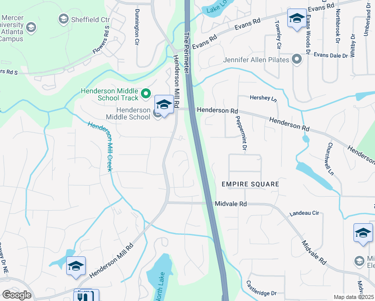 map of restaurants, bars, coffee shops, grocery stores, and more near 2669 Glenrose Hill in Atlanta