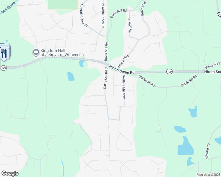 map of restaurants, bars, coffee shops, grocery stores, and more near 75 Wellspring Point in Hiram