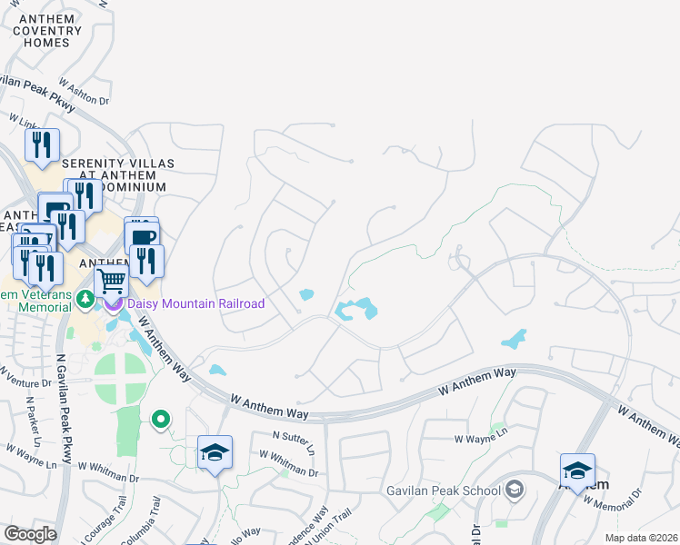 map of restaurants, bars, coffee shops, grocery stores, and more near 41914 North Crooked Stick Road in New River
