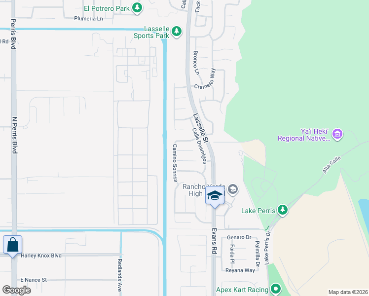 map of restaurants, bars, coffee shops, grocery stores, and more near 25939 Avenida Classica in Moreno Valley