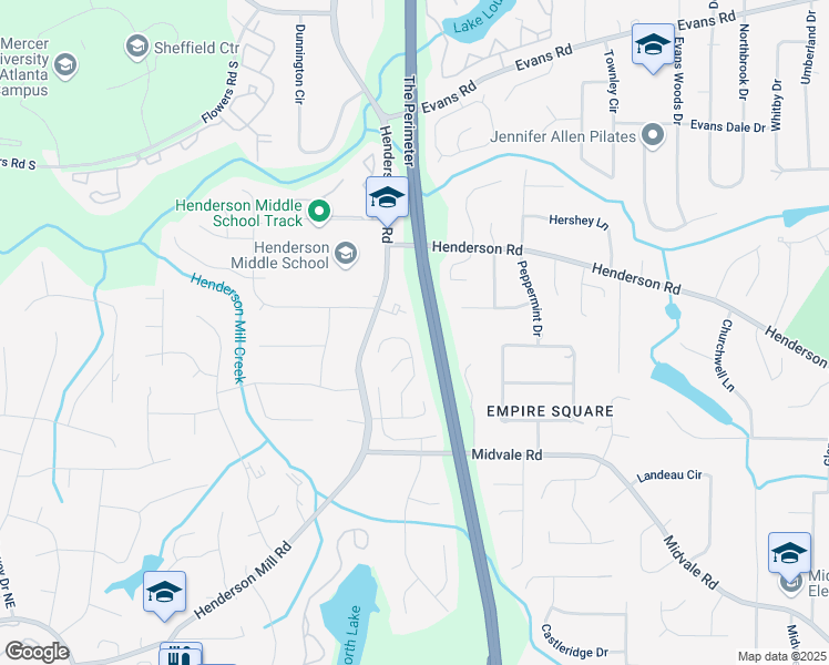 map of restaurants, bars, coffee shops, grocery stores, and more near 2669 Glenrose Hill in Atlanta