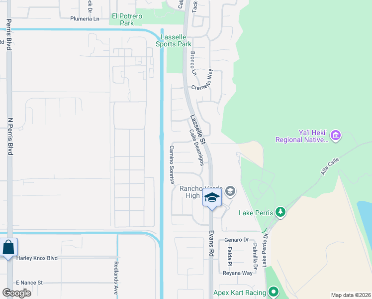 map of restaurants, bars, coffee shops, grocery stores, and more near 25960 Corte Antigua in Moreno Valley