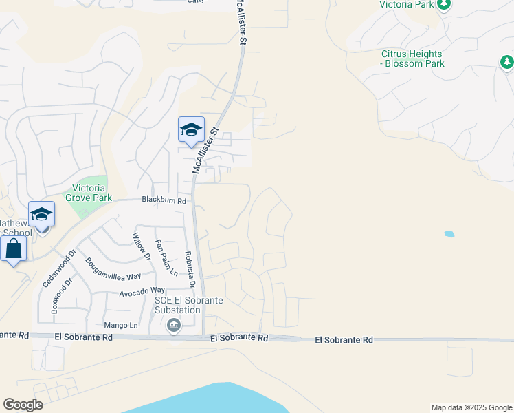 map of restaurants, bars, coffee shops, grocery stores, and more near 13006 Sonoma Valley Drive in Riverside